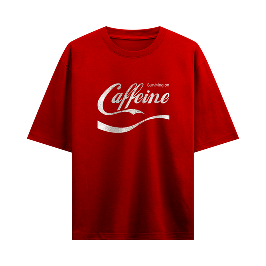 Myugen Caffeine Oversized T-Shirt Red