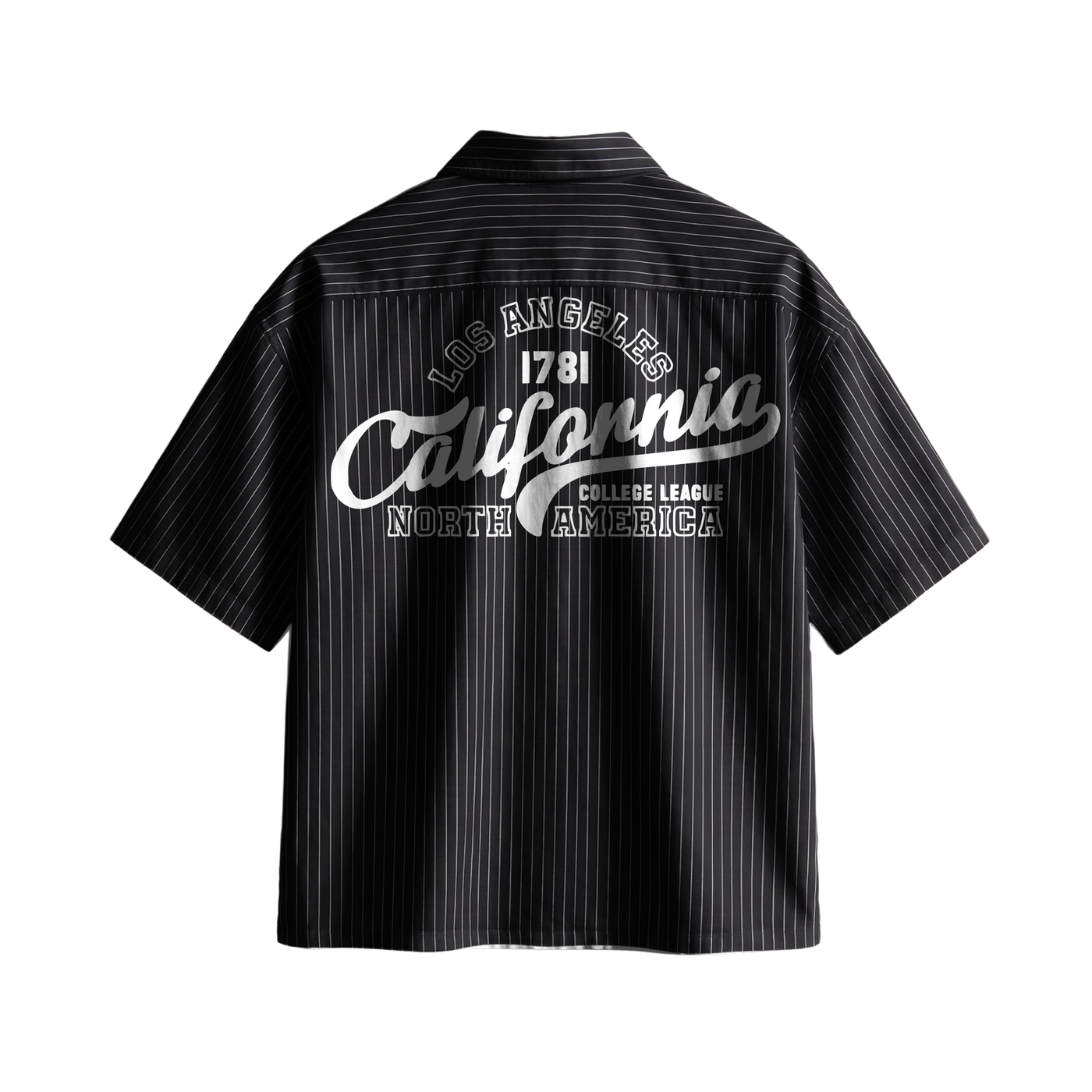 Myugen California Striped Boxy Shirt Black
