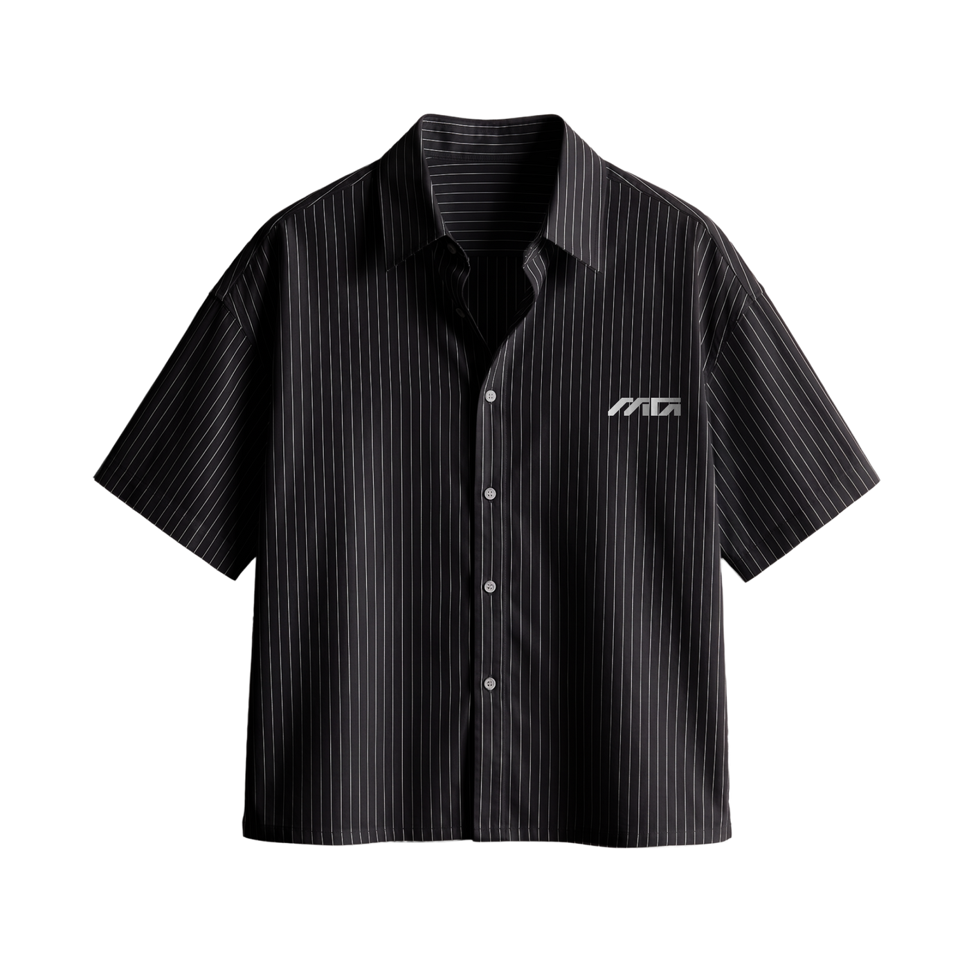 Myugen California Striped Boxy Shirt Black