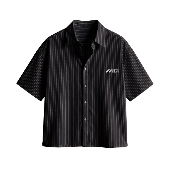 Myugen California Striped Boxy Shirt Black