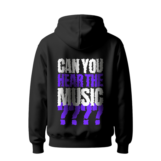 Myugen Can You Hear The Music Oversized Hoodie Black
