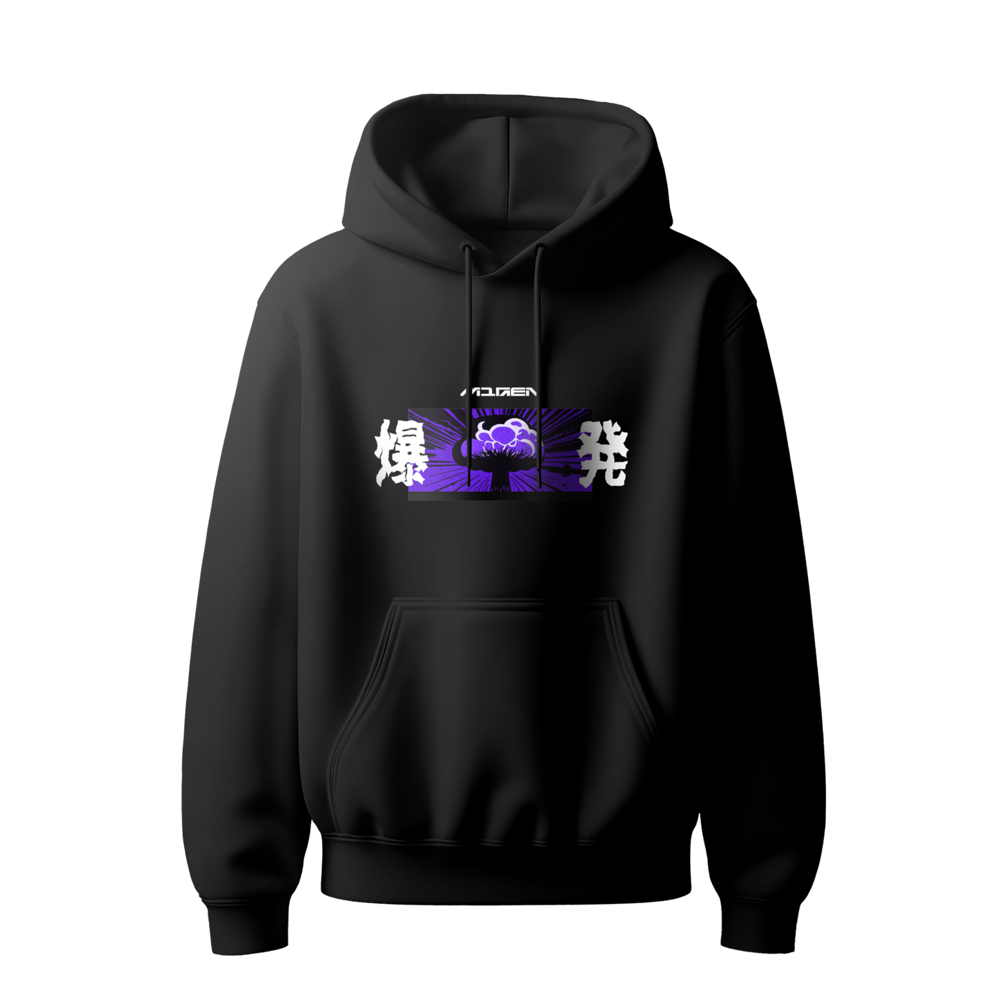 Myugen Can You Hear The Music Oversized Hoodie Black