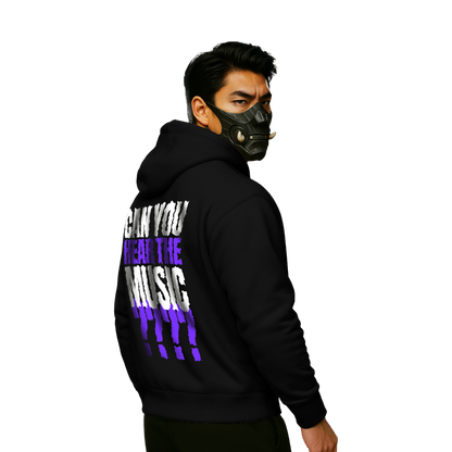 Myugen Can You Hear The Music Oversized Hoodie Black