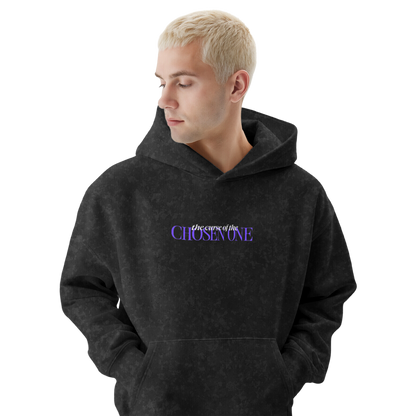 Myugen Chosen One Acid Wash Oversized Hoodie Black