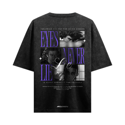 Myugen Chosen One Acid Wash Oversized T-Shirt Black