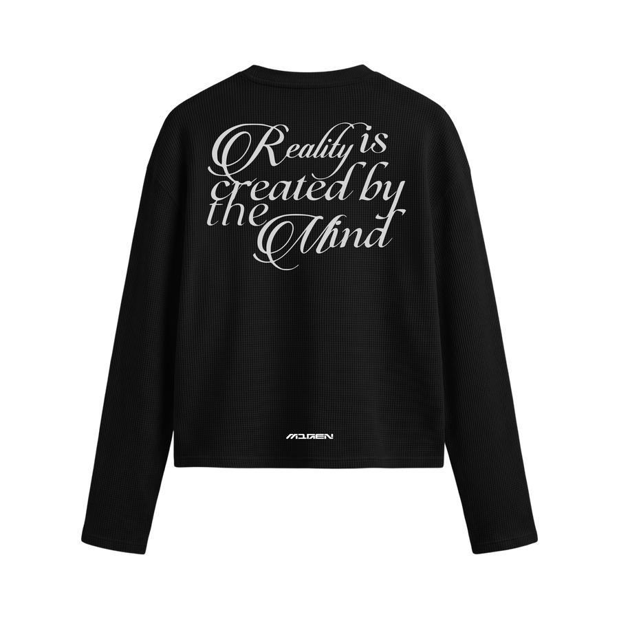 Myugen Construct Waffle Long Sleeve Black