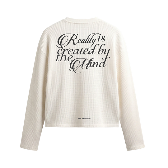 Myugen Construct Waffle Long Sleeve Off White