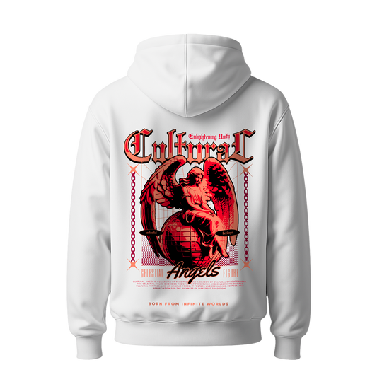 Myugen Cultural Angels Oversized Hoodie White