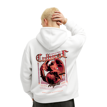 Myugen Cultural Angels Oversized Hoodie White