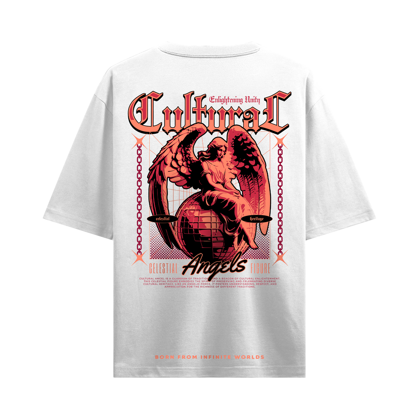 Myugen Cultural Angels Oversized T-Shirt White