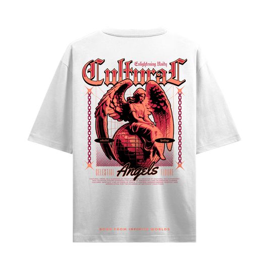 Myugen Cultural Angels Oversized T-Shirt White