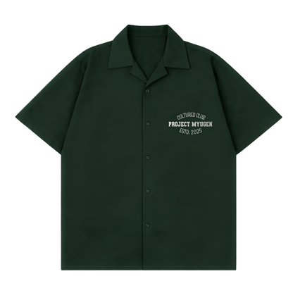 Myugen Cultured Club -90 Bowling Shirt Forest Green