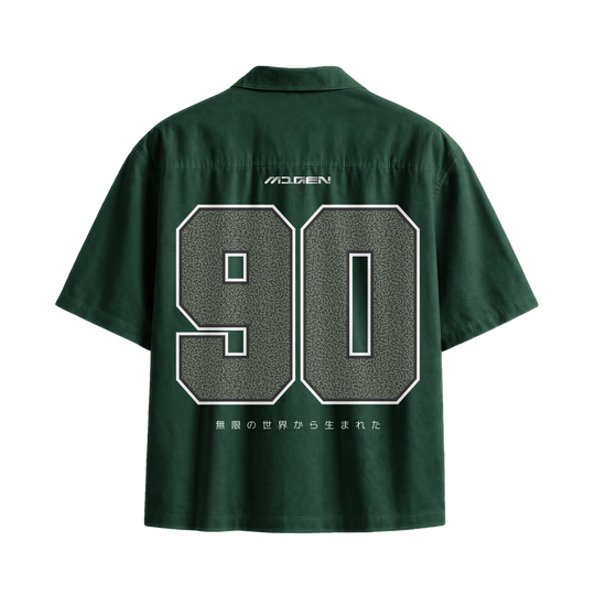 Myugen Cultured Club -90 Bowling Shirt Forest Green