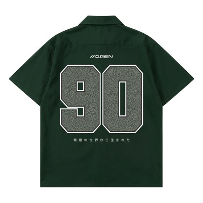Myugen Cultured Club -90 Bowling Shirt Forest Green