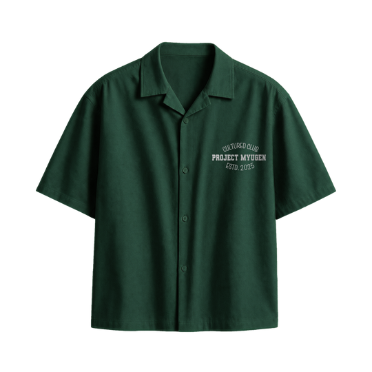 Myugen Cultured Club -90 Bowling Shirt Forest Green
