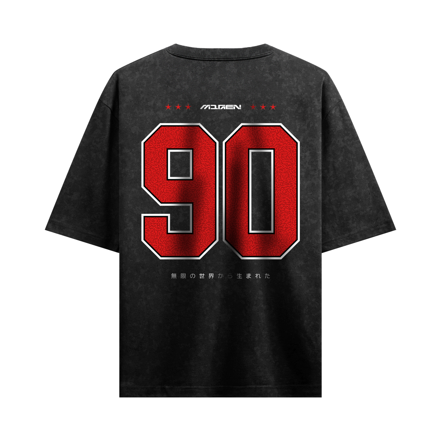 Myugen Cultured Club Acid Wash Oversized T-Shirt Black