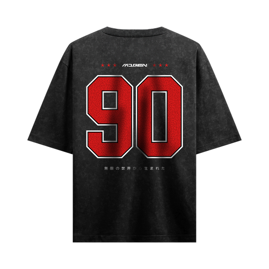 Myugen Cultured Club Acid Wash Oversized T-Shirt Black