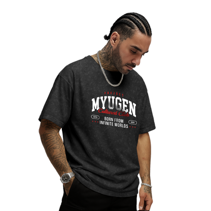 Myugen Cultured Club Acid Wash Oversized T-Shirt Black