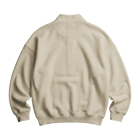 Myugen Cultured Club Beige Quarter-Zip Sweatshirt