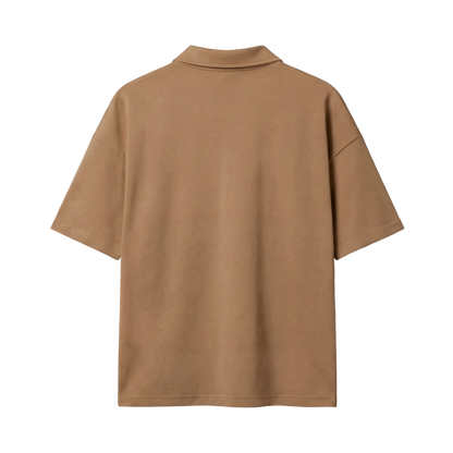 Myugen Cultured Club Beige Quarter-Zip Tee Timeless Streetwear Exclusive