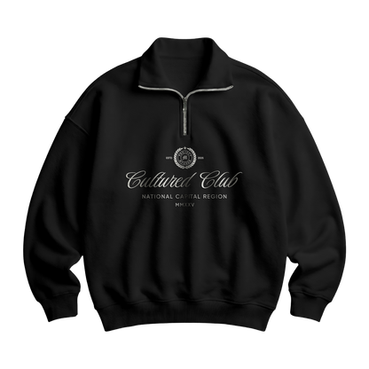Myugen Cultured Club Black Quarter-Zip Sweatshirt Timeless Winterwear Exclusive