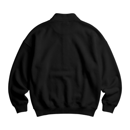 Myugen Cultured Club Black Quarter-Zip Sweatshirt Timeless Winterwear Exclusive