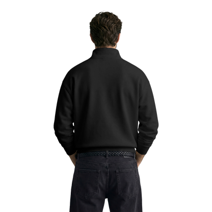 Myugen Cultured Club Black Quarter-Zip Sweatshirt Timeless Winterwear Exclusive