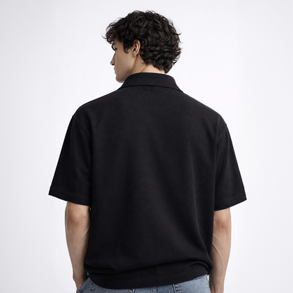 Myugen Cultured Club Black Quarter-Zip Tee Timeless Streetwear Exclusive