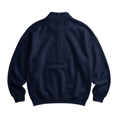 Myugen Cultured Club Navy Quarter-Zip Sweatshirt Timeless Winterwear Exclusive