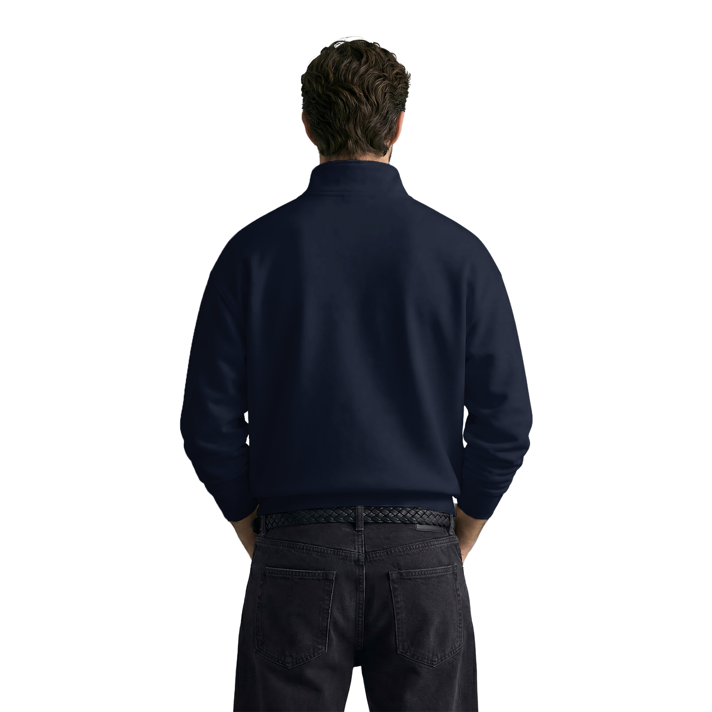 Myugen Cultured Club Navy Quarter-Zip Sweatshirt Timeless Winterwear Exclusive