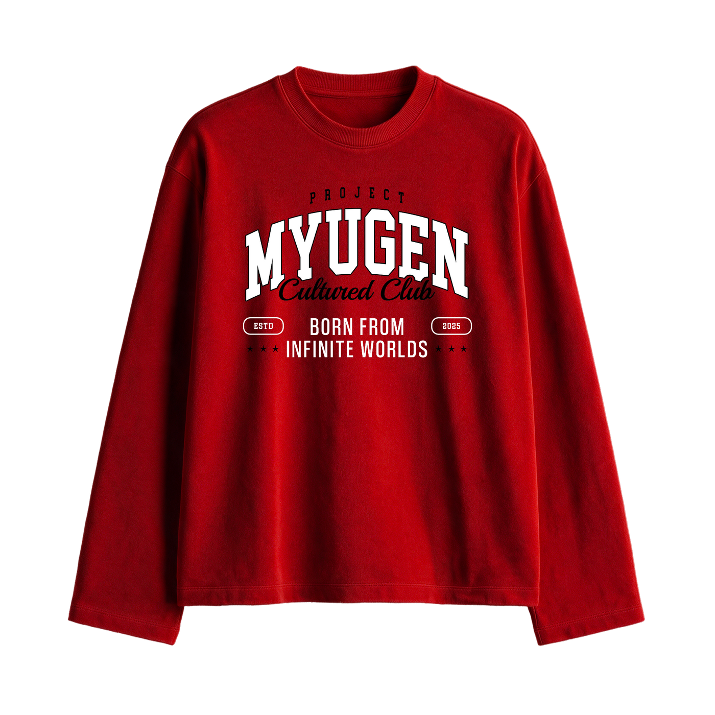 Myugen Cultured Club Oversized Full Sleeve T-shirt Red