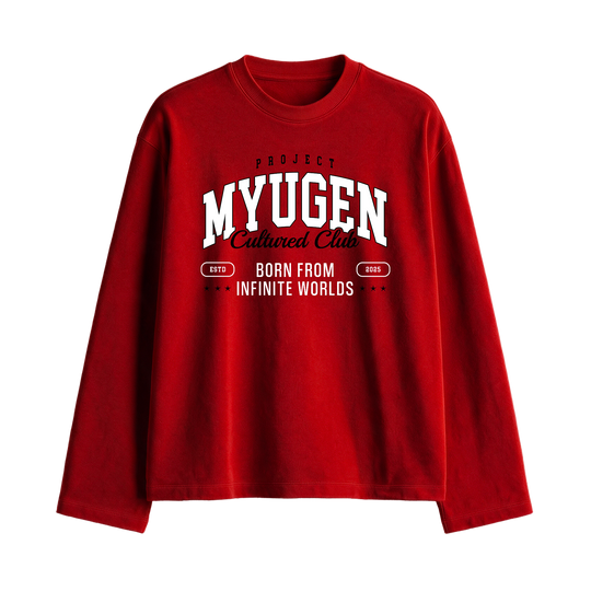 Myugen Cultured Club Oversized Full Sleeve T-shirt Red