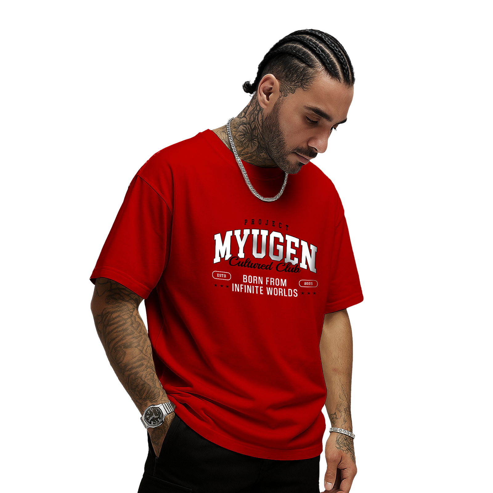 Myugen Cultured Club Oversized T-Shirt Red