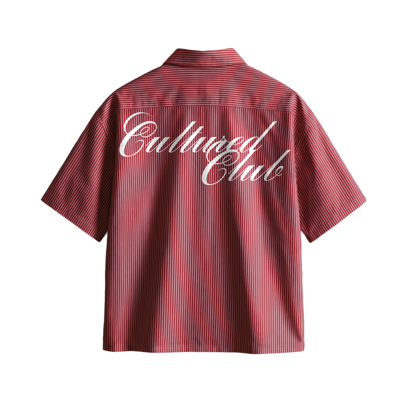Myugen Cultured Club Striped Boxy Shirt Maroon