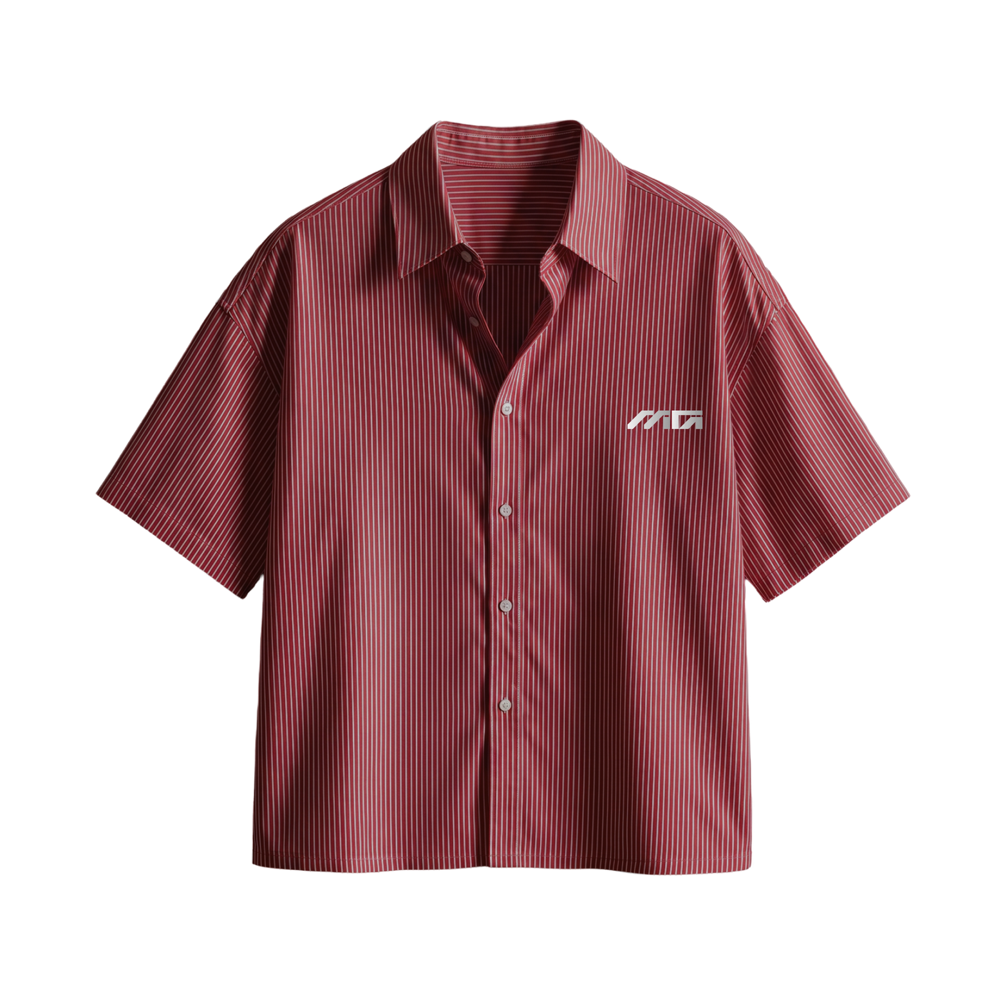 Myugen Cultured Club Striped Boxy Shirt Maroon