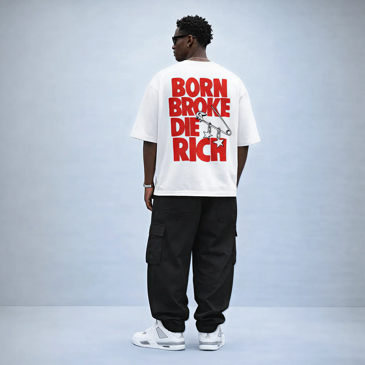 Myugen Die Rich Statement Oversized T-Shirt White