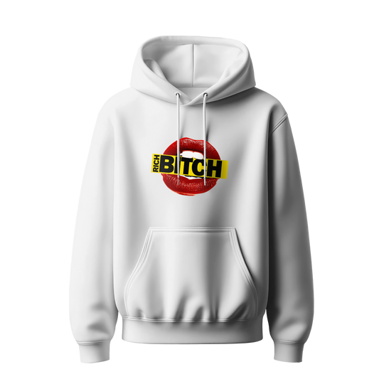Myugen Bitch Rich Oversized Hoodie White