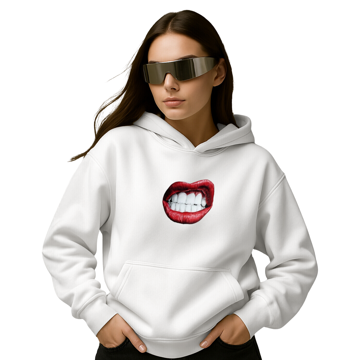 Myugen Bite Oversized Hoodie White