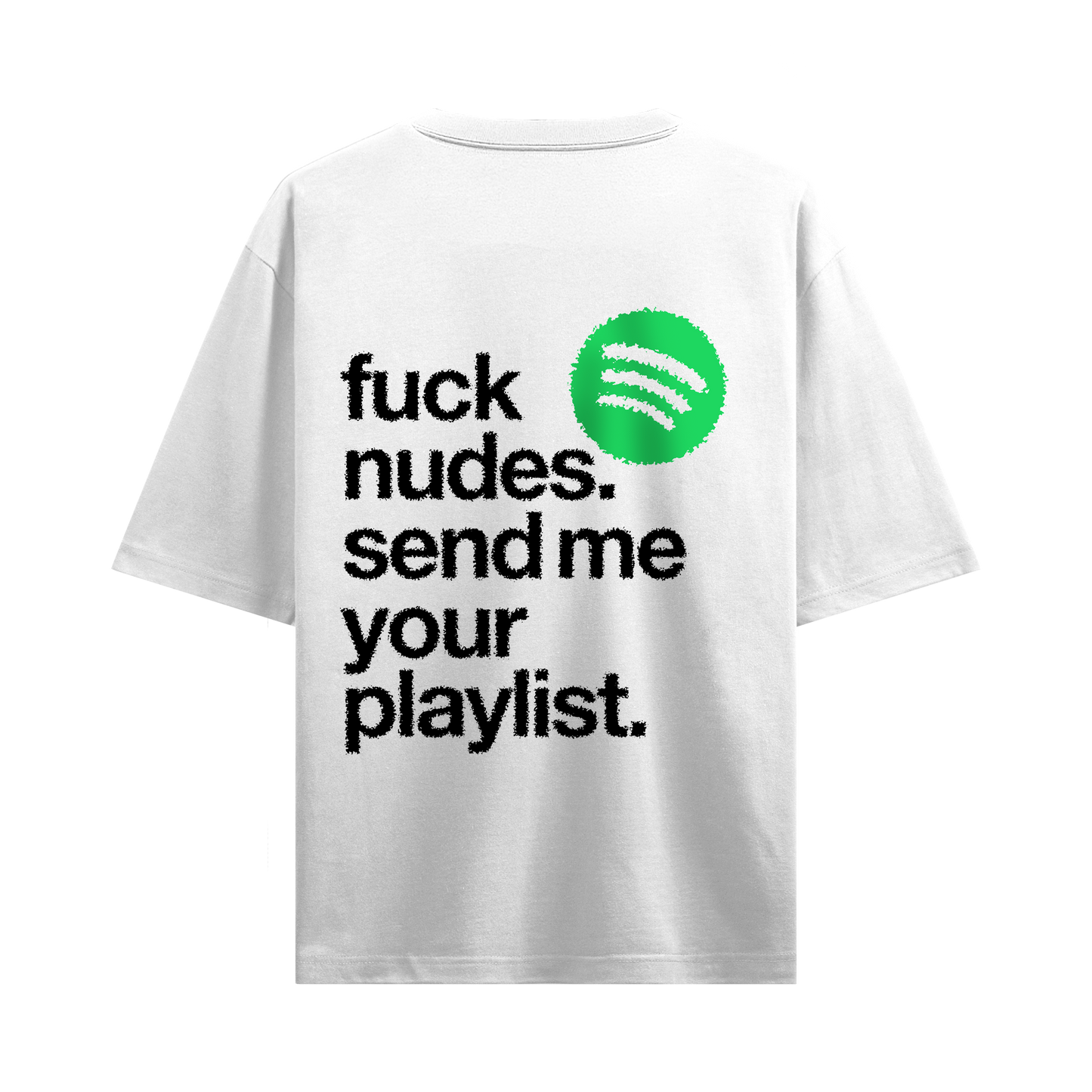 Myugen Nude Playlist Oversized T-Shirt White