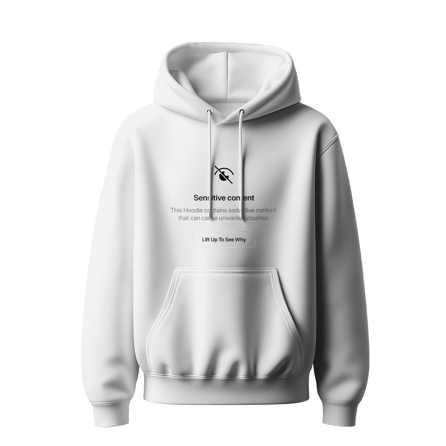 Myugen Sensitive Content Oversized Hoodie White