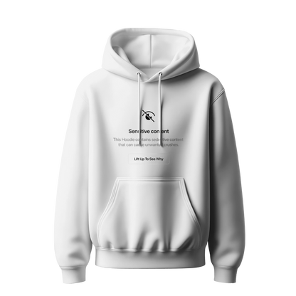 Myugen Sensitive Content Oversized Hoodie White