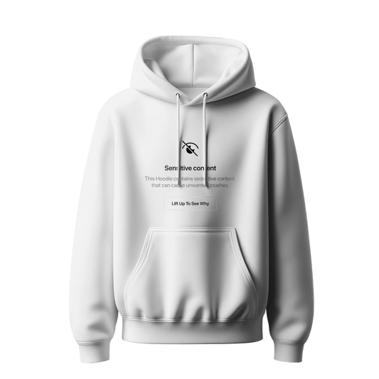 Myugen Sensitive Content Oversized Hoodie White
