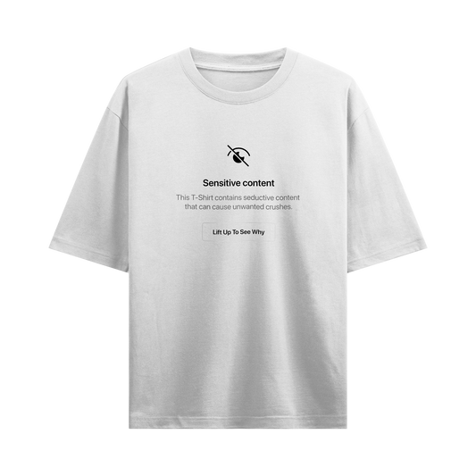 Myugen Sensitive Content Oversized T-Shirt White