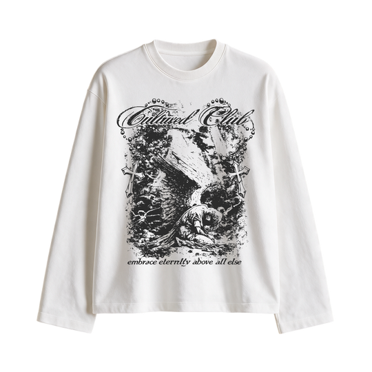 Myugen Eternity Oversized Full Sleeve T-shirt White