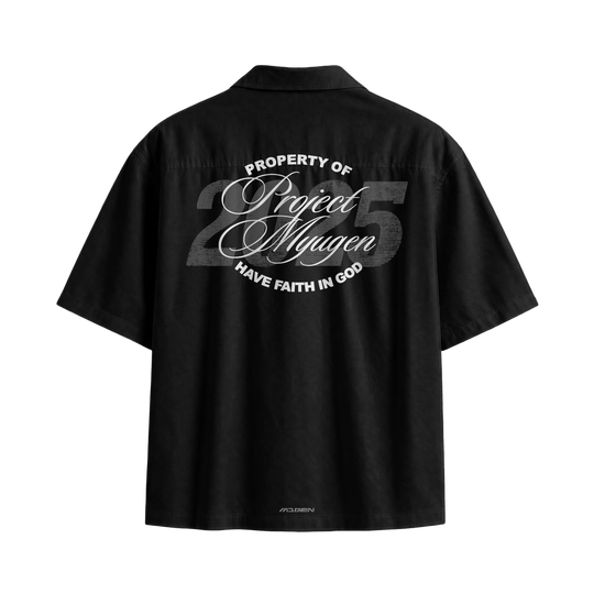 Myugen Faith In God Bowling Shirt Black