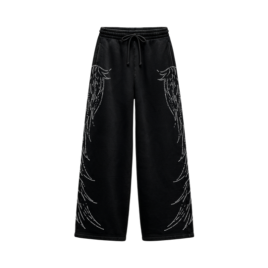 Myugen Fallen Angel Baggy Sweatpants Black