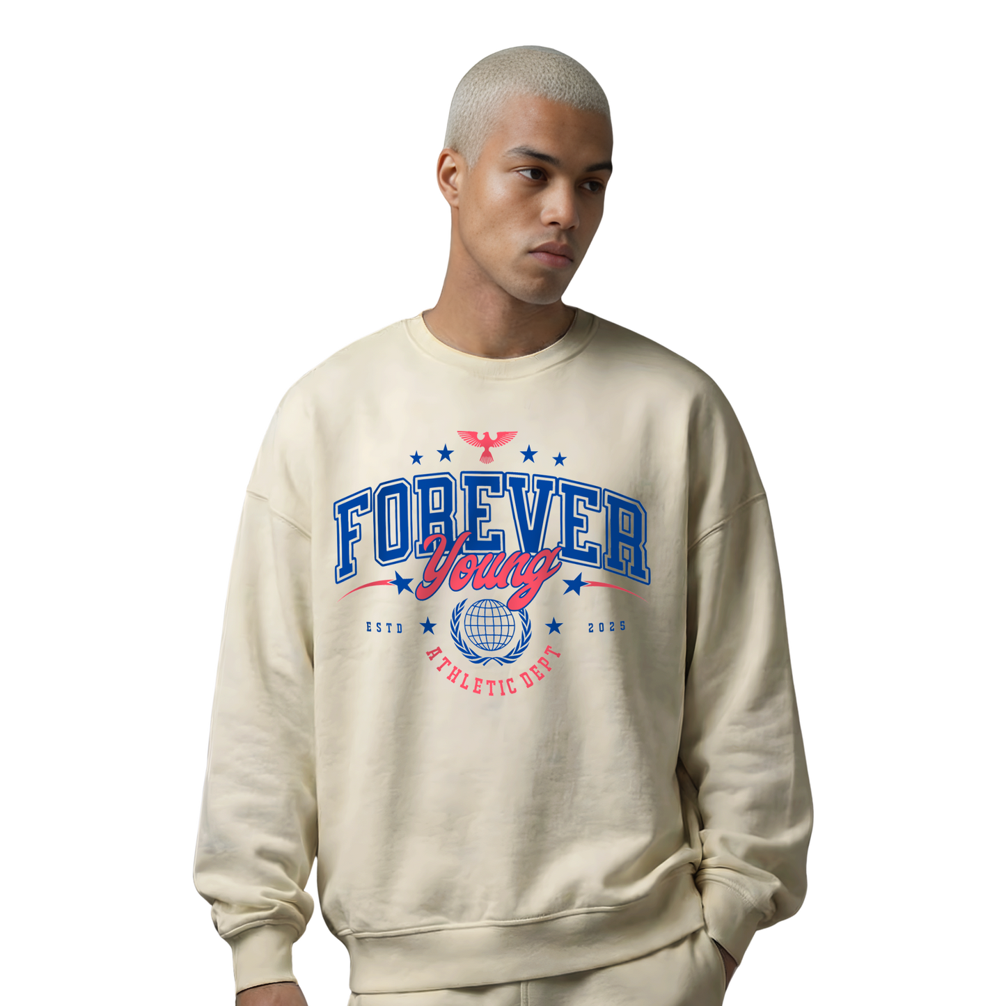 Myugen Forever Young Oversized Sweatshirt Beige