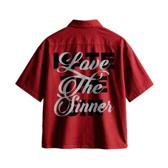 Myugen Hate The Sin Boxy Shirt Red