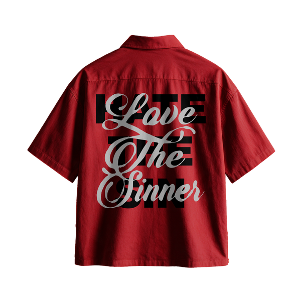 Myugen Hate The Sin Boxy Shirt Red