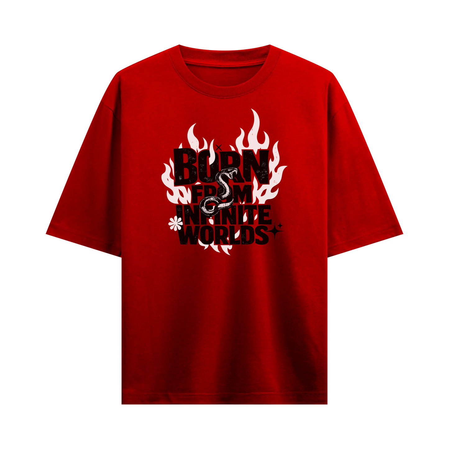 Myugen Infinite Rebirth Oversized T-Shirt Red